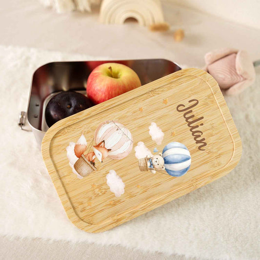 Brotdose mit Deckel für Kinder mit UV-Druck im "Ballon" Design
