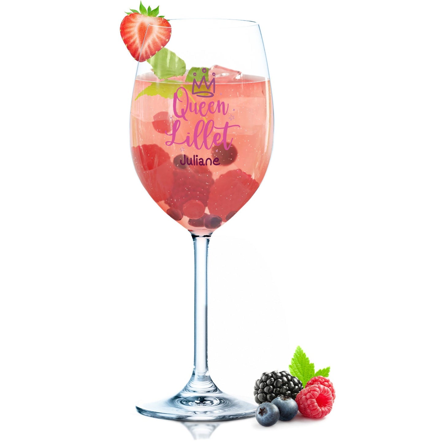 Leonardo Weinglas mit UV-Druck - "Queen Lillet" mit Wunschname