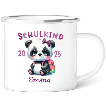 Emaille Tasse für Kinder - Schulkind - Personalisiert mit Namen & liebevollen Motiven