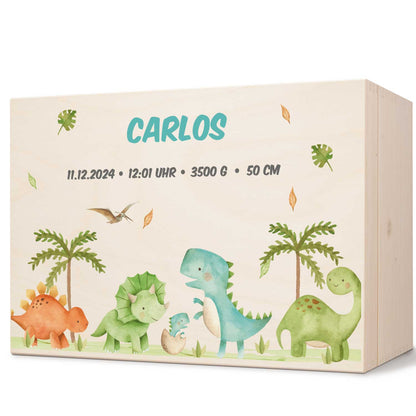 Erinnerungskiste für Kinder mit UV-Druck - Dinogruppe