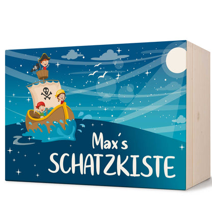 Erinnerungskiste für Kinder mit UV-Druck im Piraten Design