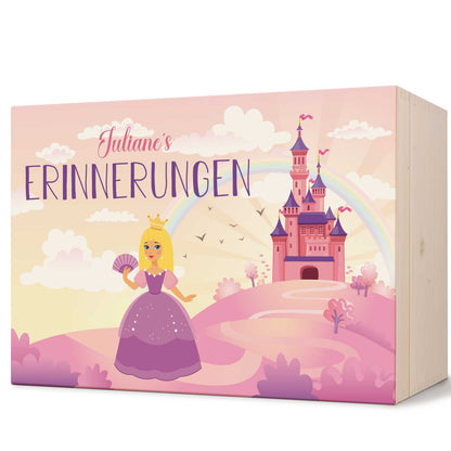 Erinnerungskiste für Kinder mit UV-Druck im Prinzessin Design