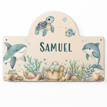 Personalisierte Garderobe fürs Kinderzimmer - See