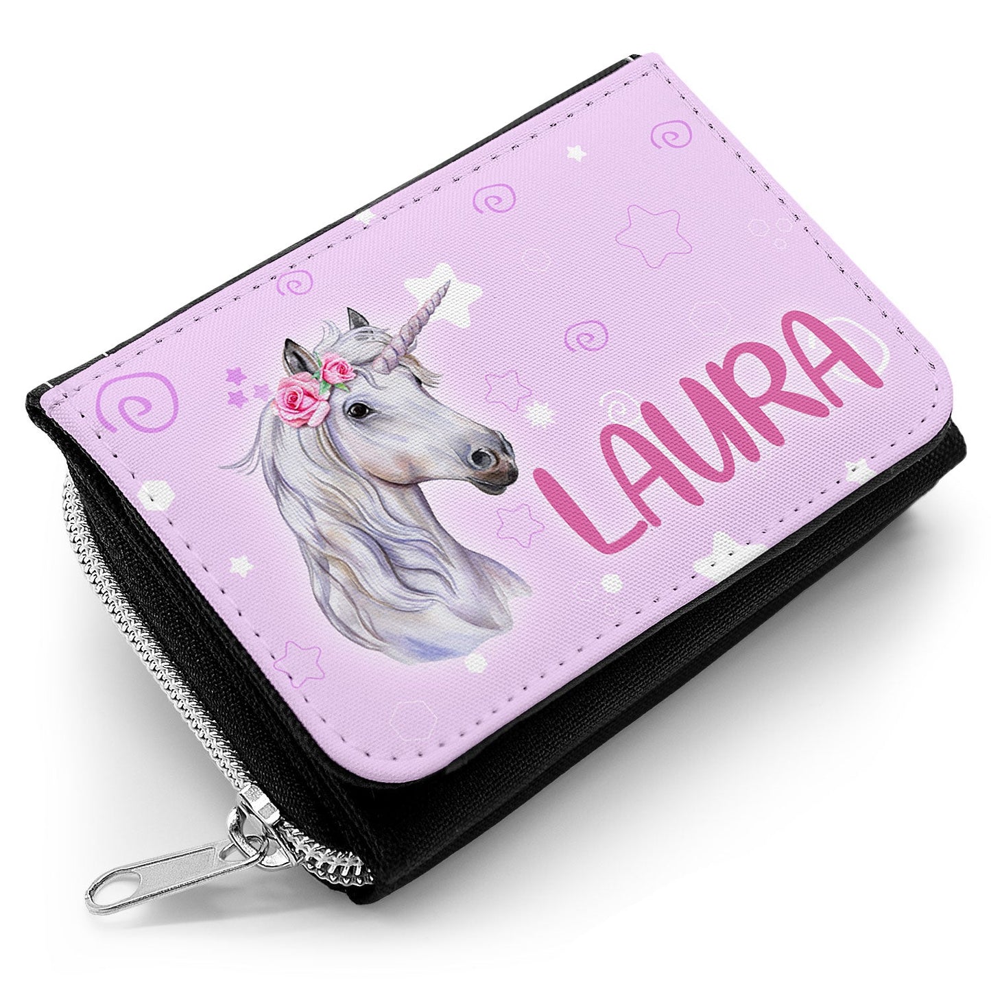 Bedruckte Geldbörse für Kinder im Einhorn Design