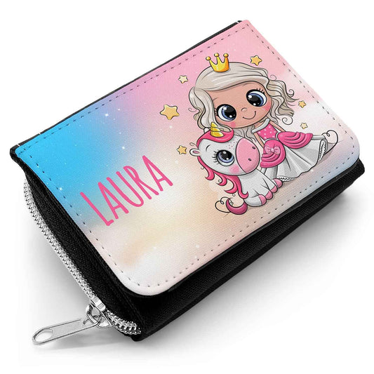 Bedruckte Geldbörse für Kinder im Prinzessin Design
