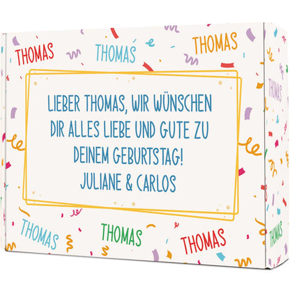 Personalisierte DIY Geschenkbox - Geburtstag mit Wunschtext