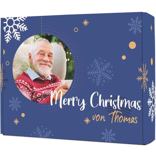 Personalisierte DIY Geschenkbox Fotomotiv Kreis mit Foto & Namen