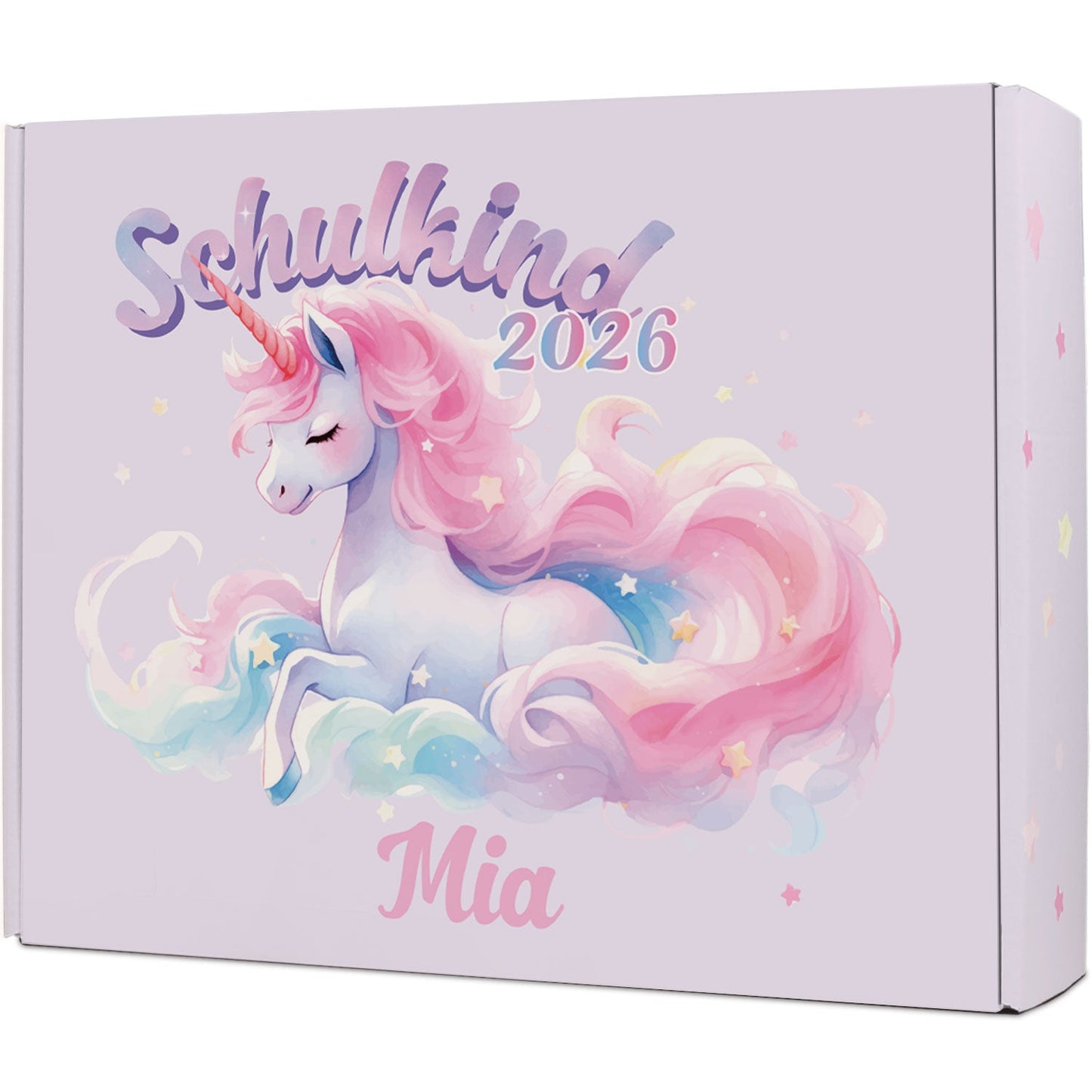 Personalisierte Geschenkbox - Schulkind Magisches Einhorn - Einschulung