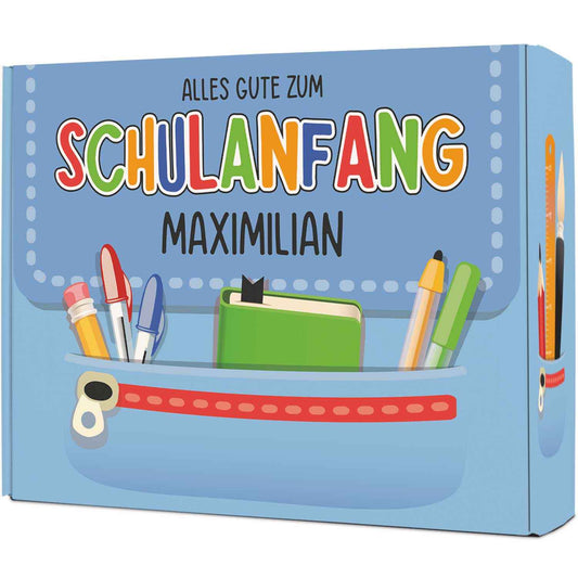 Personalisierte Geschenkbox - Schulranzen - Einschulung