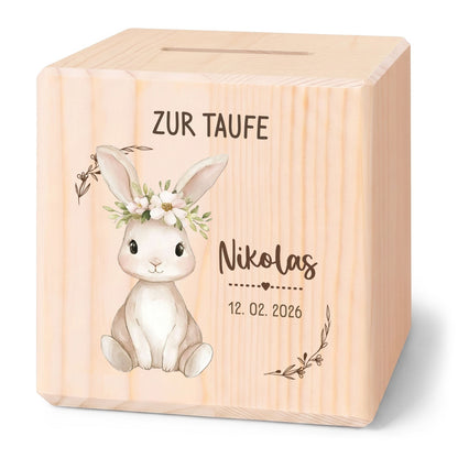 Spardose aus Holz - Tiere