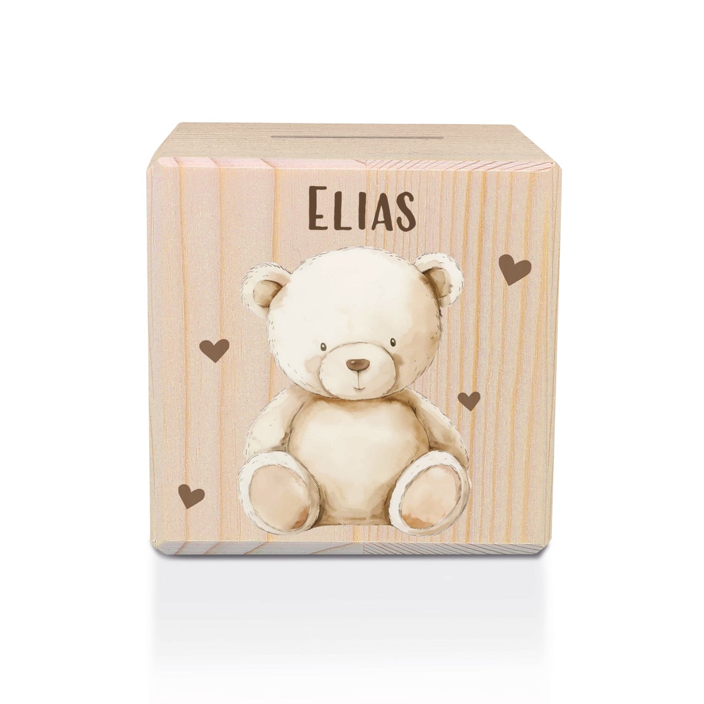 Spardose aus Holz - Tiere Kinder