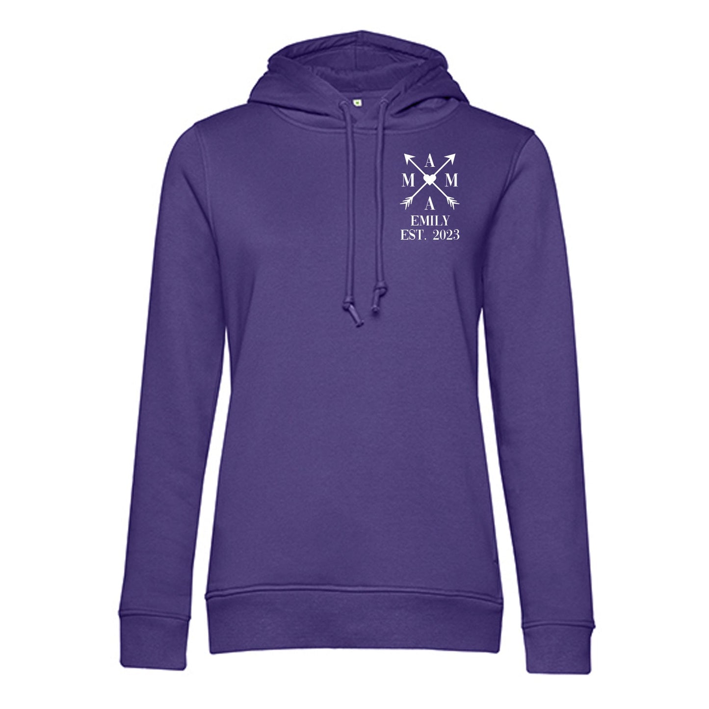 Personalisierter Hoodie für Frauen - MAMA EST. Kreuzpfeile