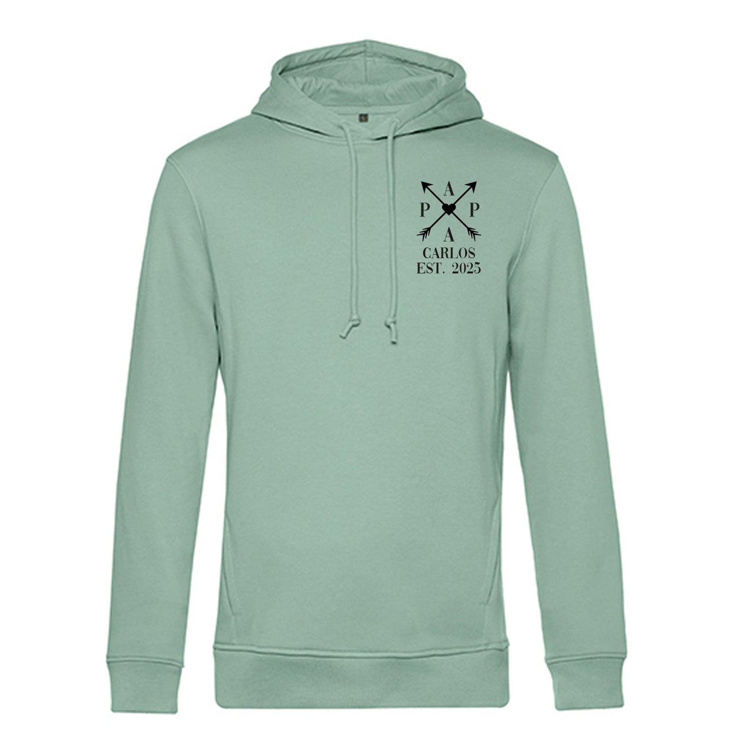 Personalisierter Hoodie für Herren - PAPA EST. Kreuzpfeile
