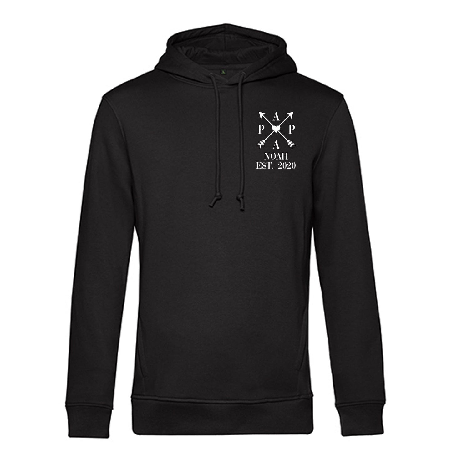 Personalisierter Hoodie für Herren - PAPA EST. Kreuzpfeile