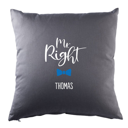 Personalisiertes Kissen mit Motiv - Mr. und Mrs. Right