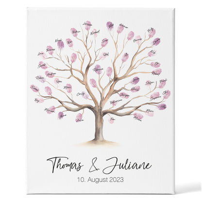 Leinwand-Gästebuch zur Hochzeit - Hochzeitsbaum