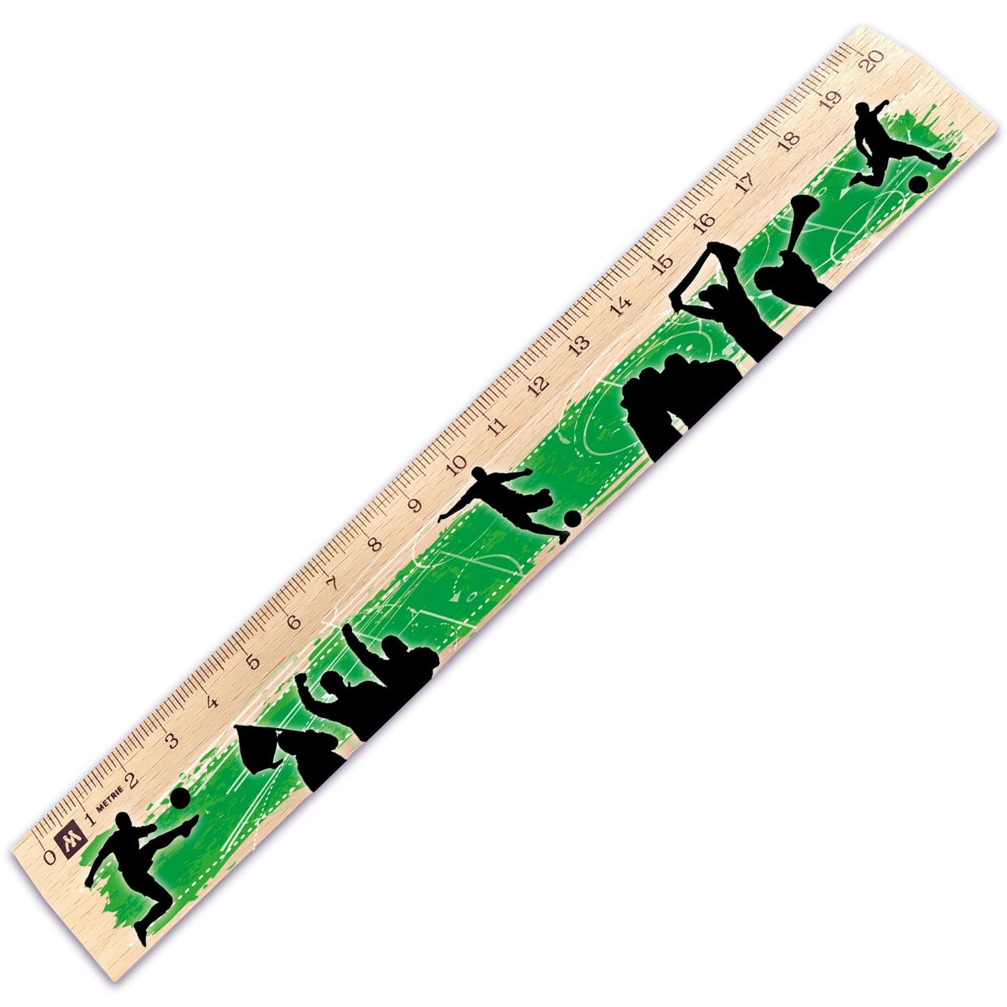 Lineal zur Einschulung im Fußball Design für Kinder aus Holz