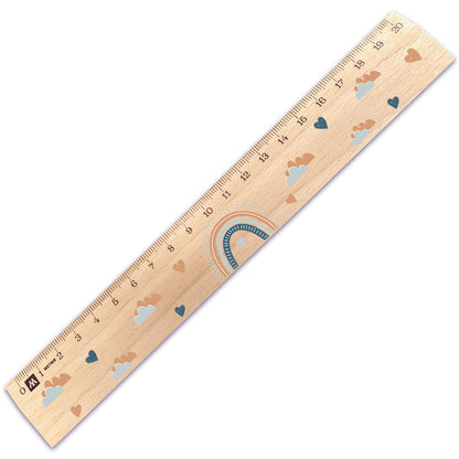 Lineal zur Einschulung im Regenbogen Design für Kinder aus Holz