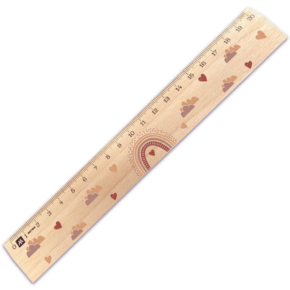Lineal zur Einschulung im Regenbogen Design für Kinder aus Holz