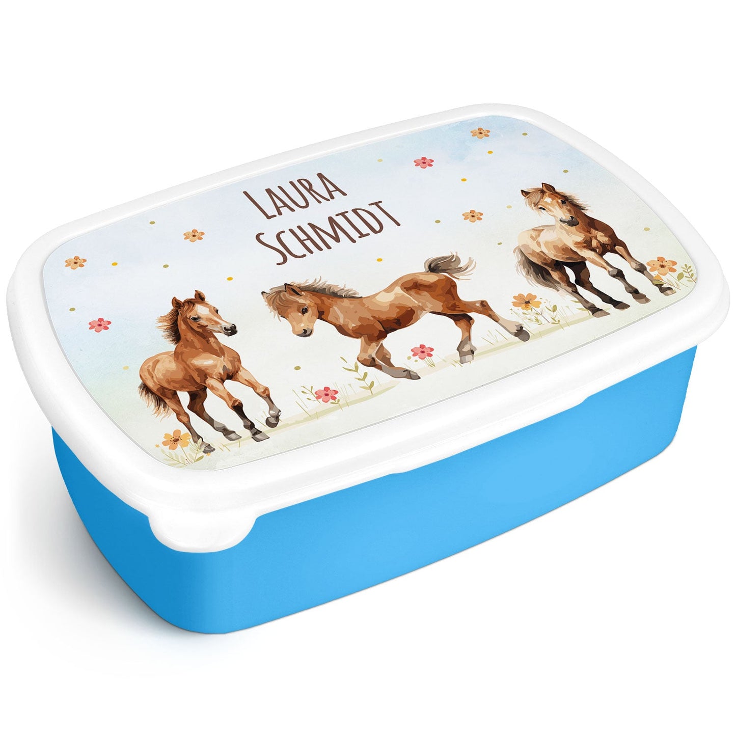 Bedruckte Lunchbox für Kinder - Pferde