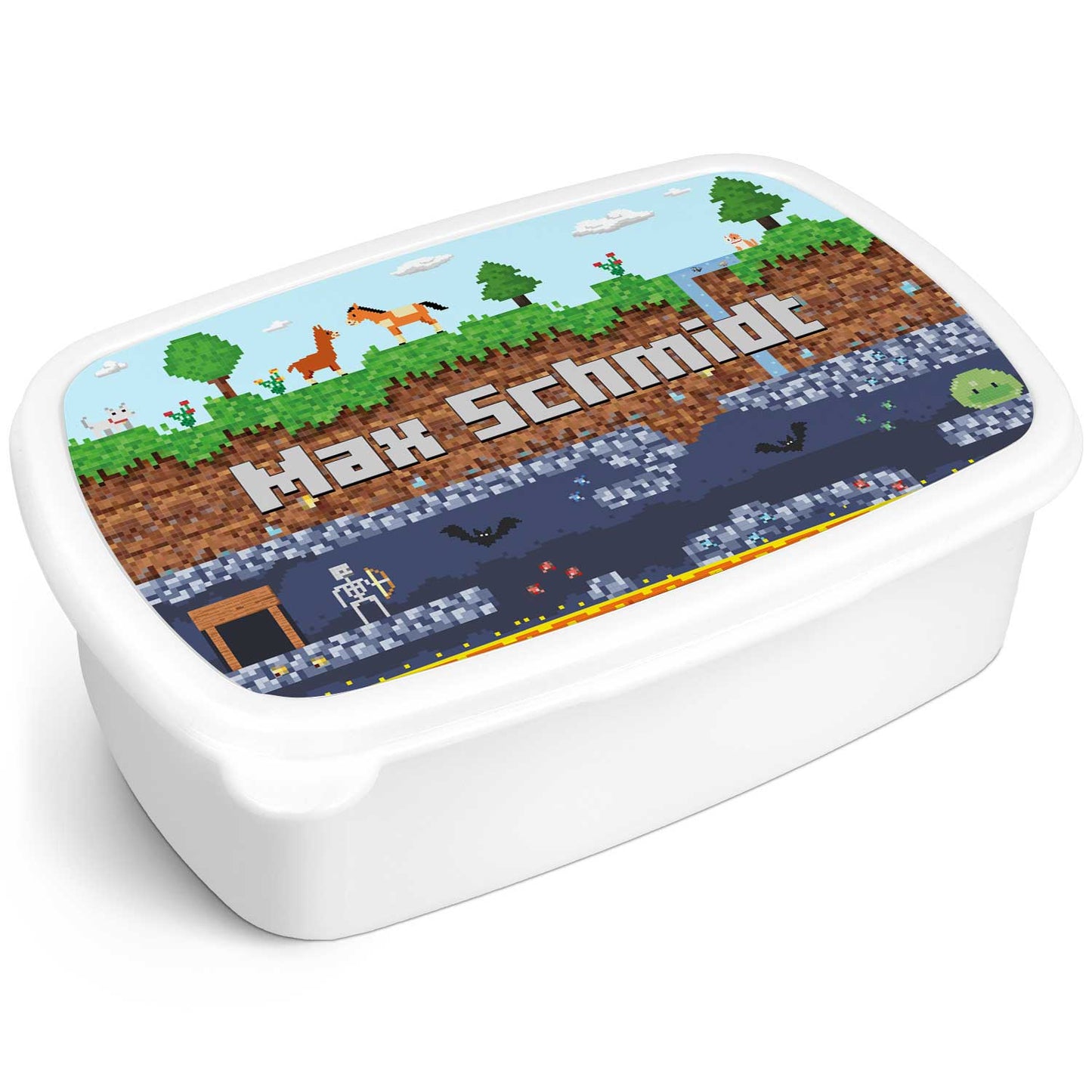 Bedruckte Lunchbox für Kinder - Pixelerde
