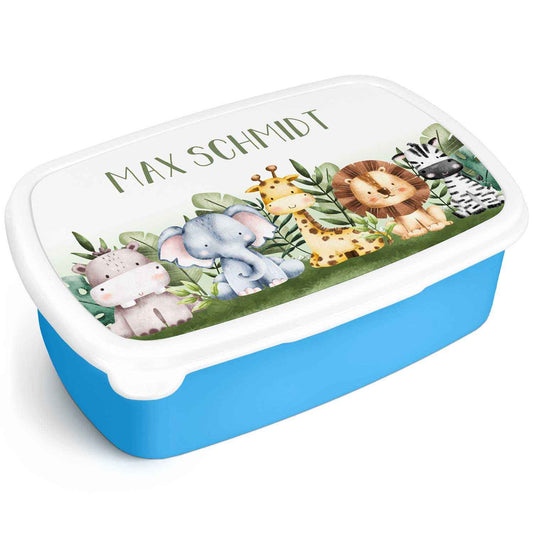 Bedruckte Lunchbox für Kinder - Tiergruppe Safari
