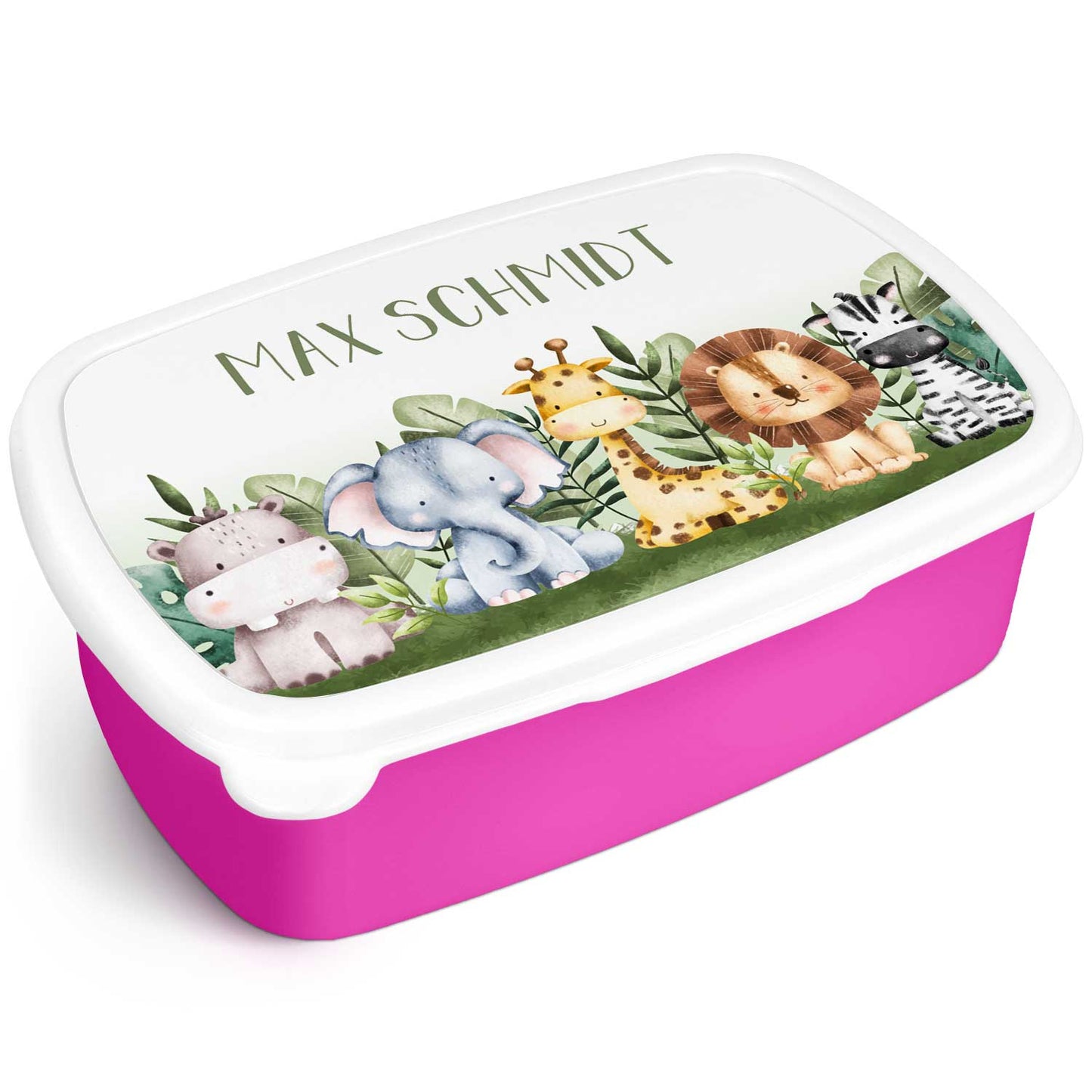 Bedruckte Lunchbox für Kinder - Tiergruppe Safari
