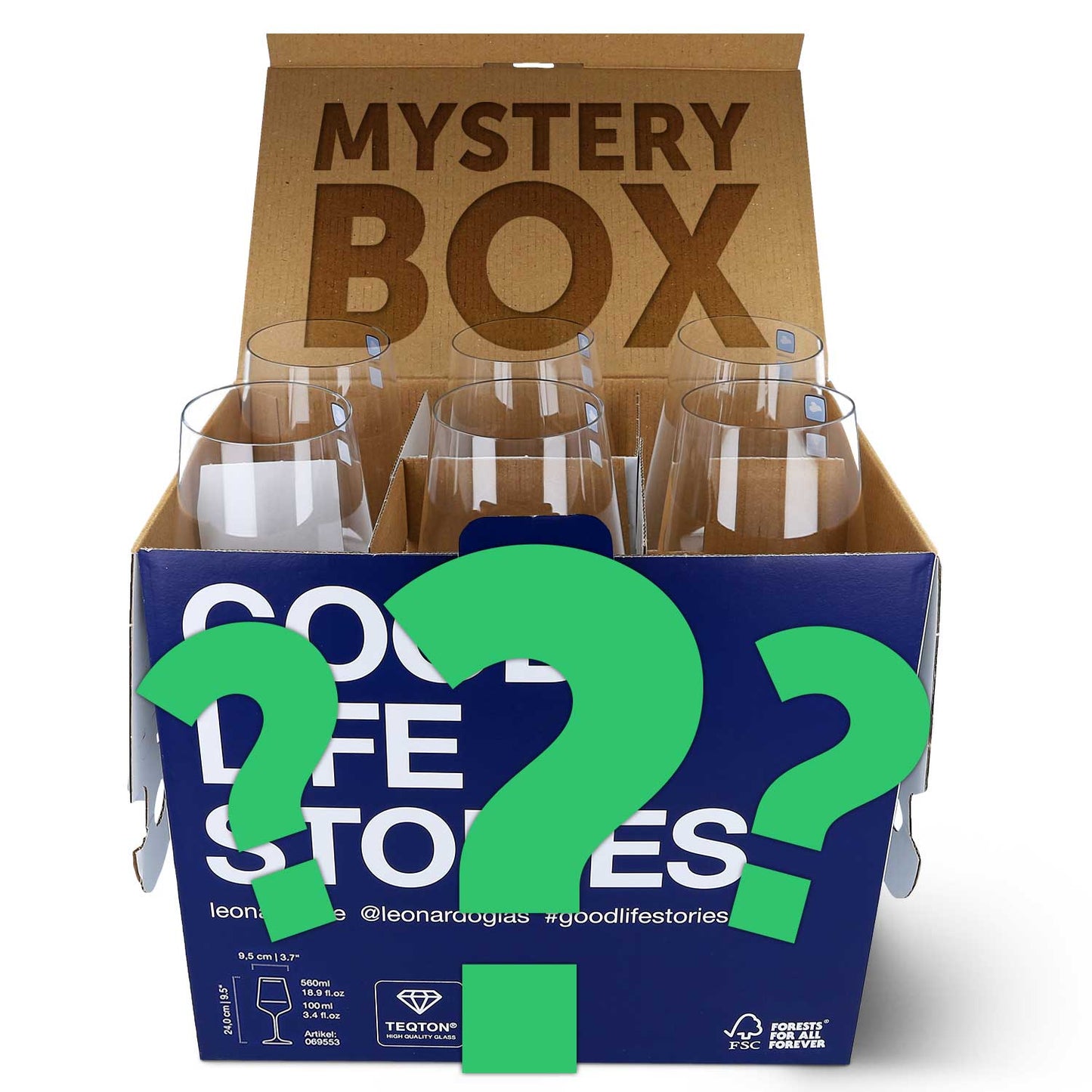 Leonardo Weinglas Mystery Box - 6 zufällig gravierte Gläser