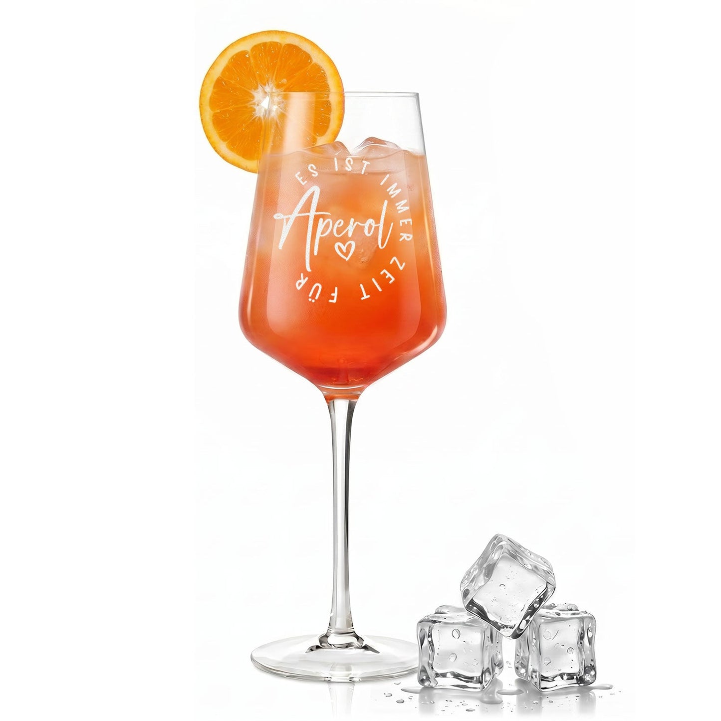 Leonardo Weinglas mit Gravur - "Zeit für Aperol"