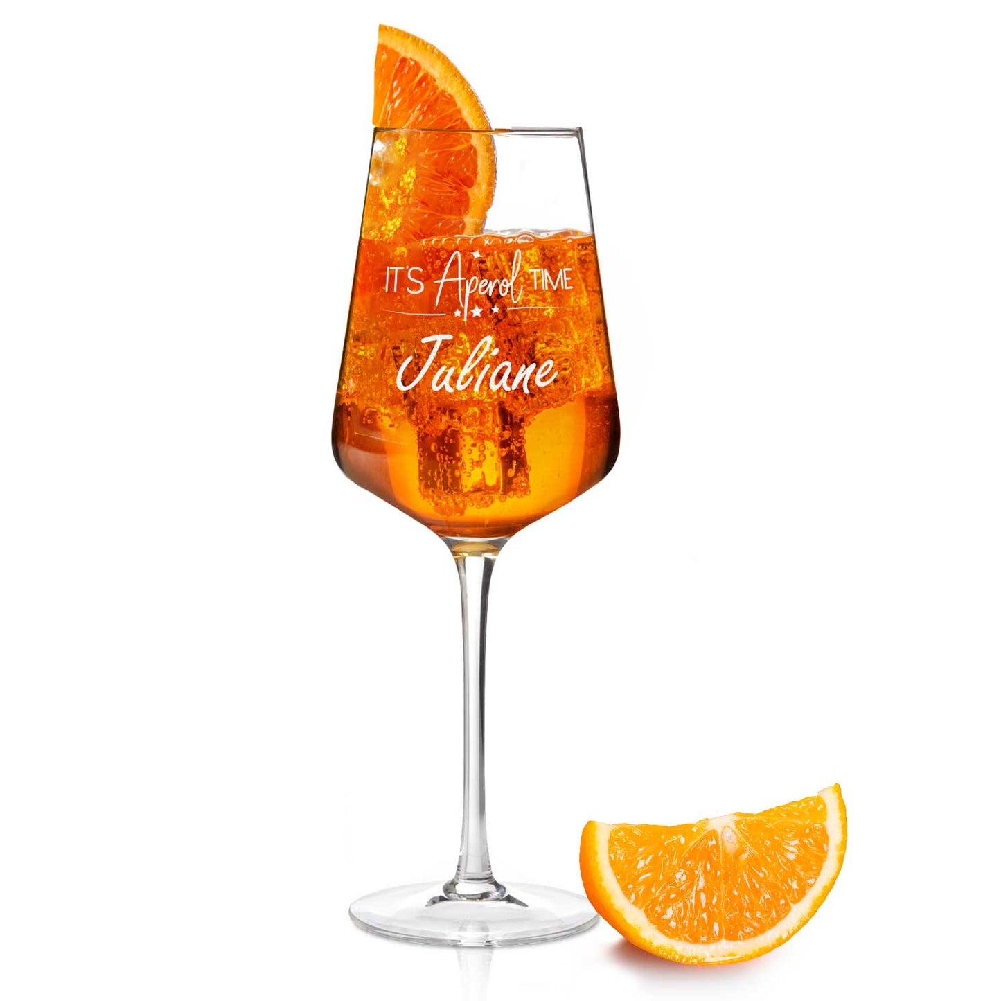 Leonardo Weinglas mit Gravur - "It's Aperol Time" mit Wunschname