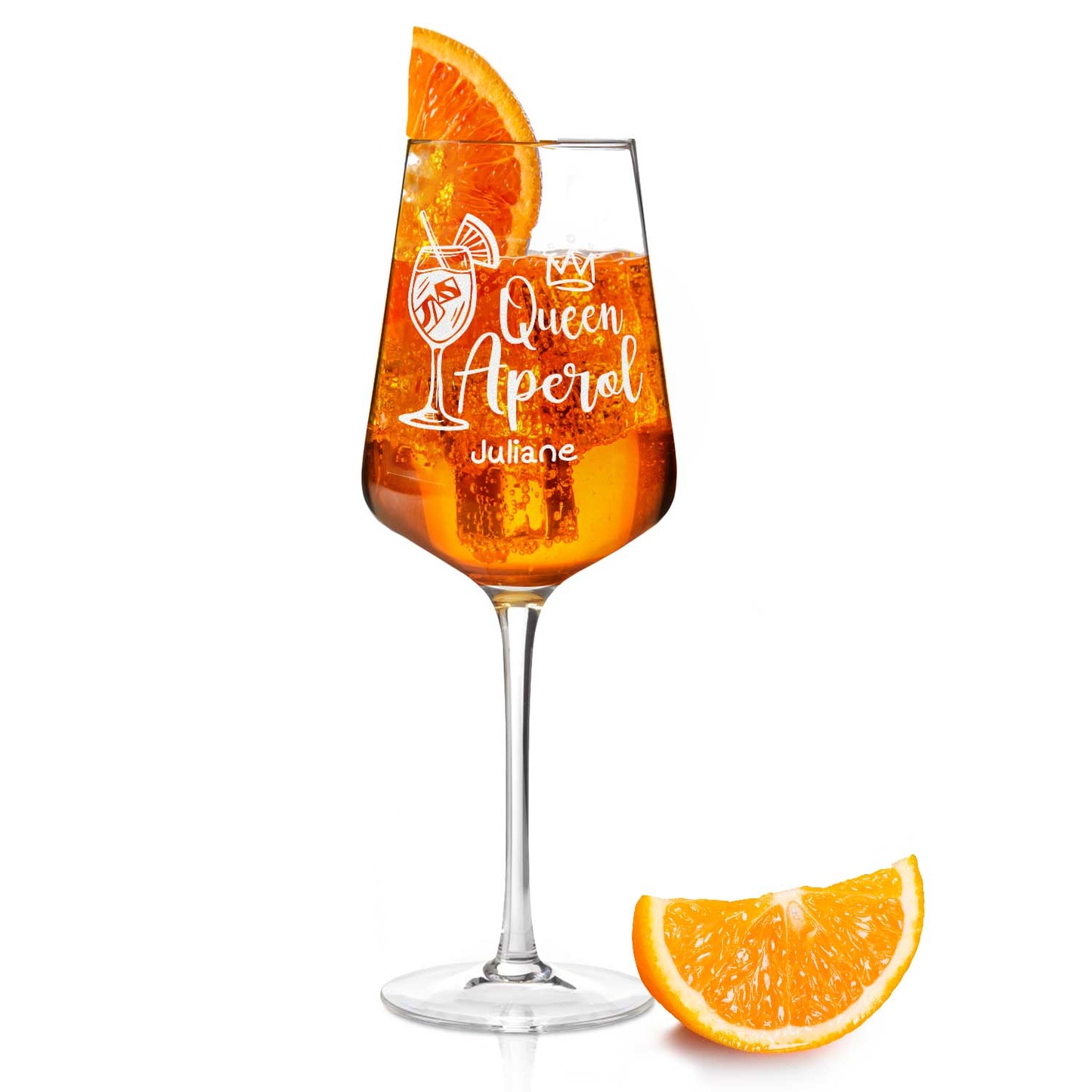 Leonardo Weinglas mit Gravur - "Queen Aperol" mit Namen