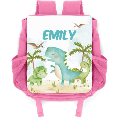 Bedruckter Rucksack für Kinder - Dino mit Name