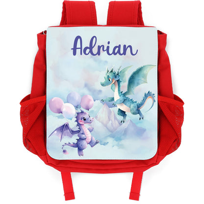 Bedruckter Rucksack für Kinder - Drache mit Name