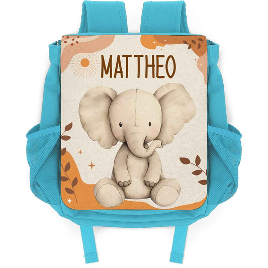 Bedruckter Rucksack für Kinder - Safaritiere mit Name