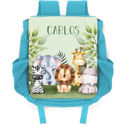 Bedruckter Rucksack für Kinder - Tiergruppe Safari