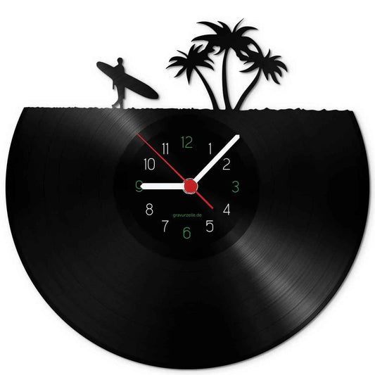 Wanduhr aus Vinyl Beach