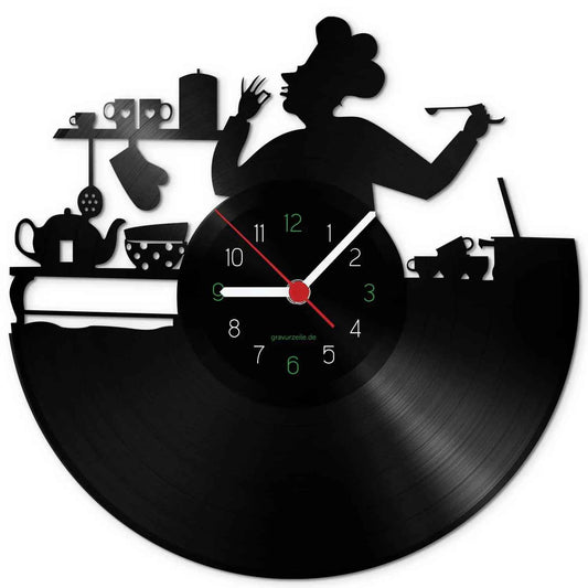 Wanduhr aus Vinyl Chefkoch