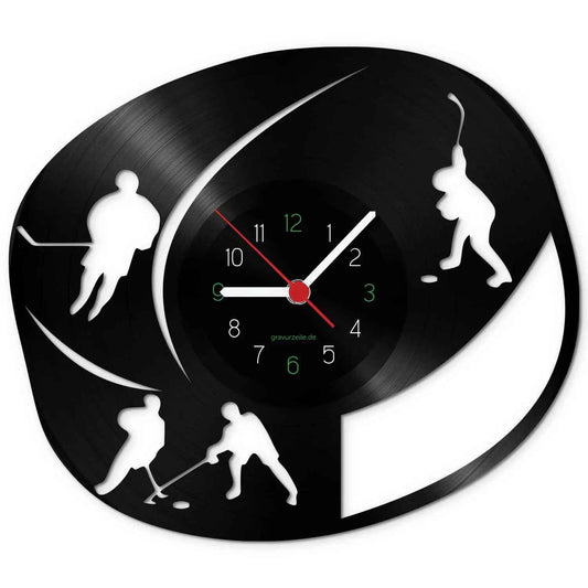 Wanduhr aus Vinyl Ice Hockey