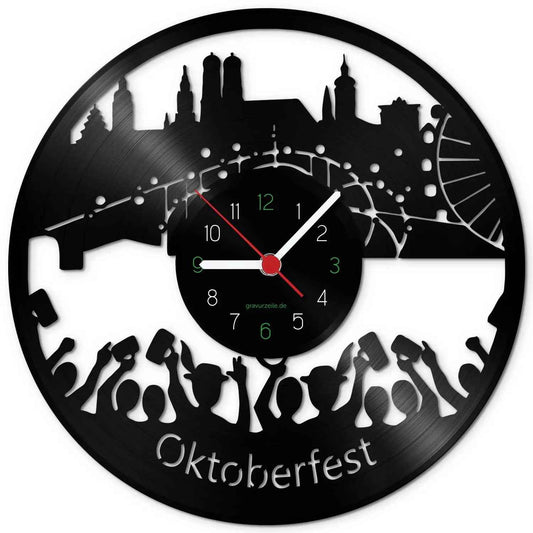 Wanduhr aus Vinyl Oktoberfest