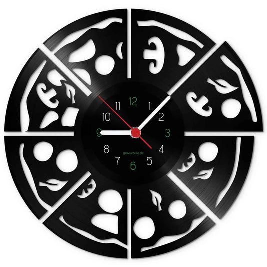 Wanduhr aus Vinyl Pizza ist da