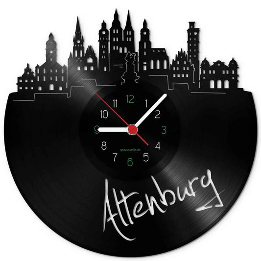 Wanduhr aus Vinyl Skyline Altenburg