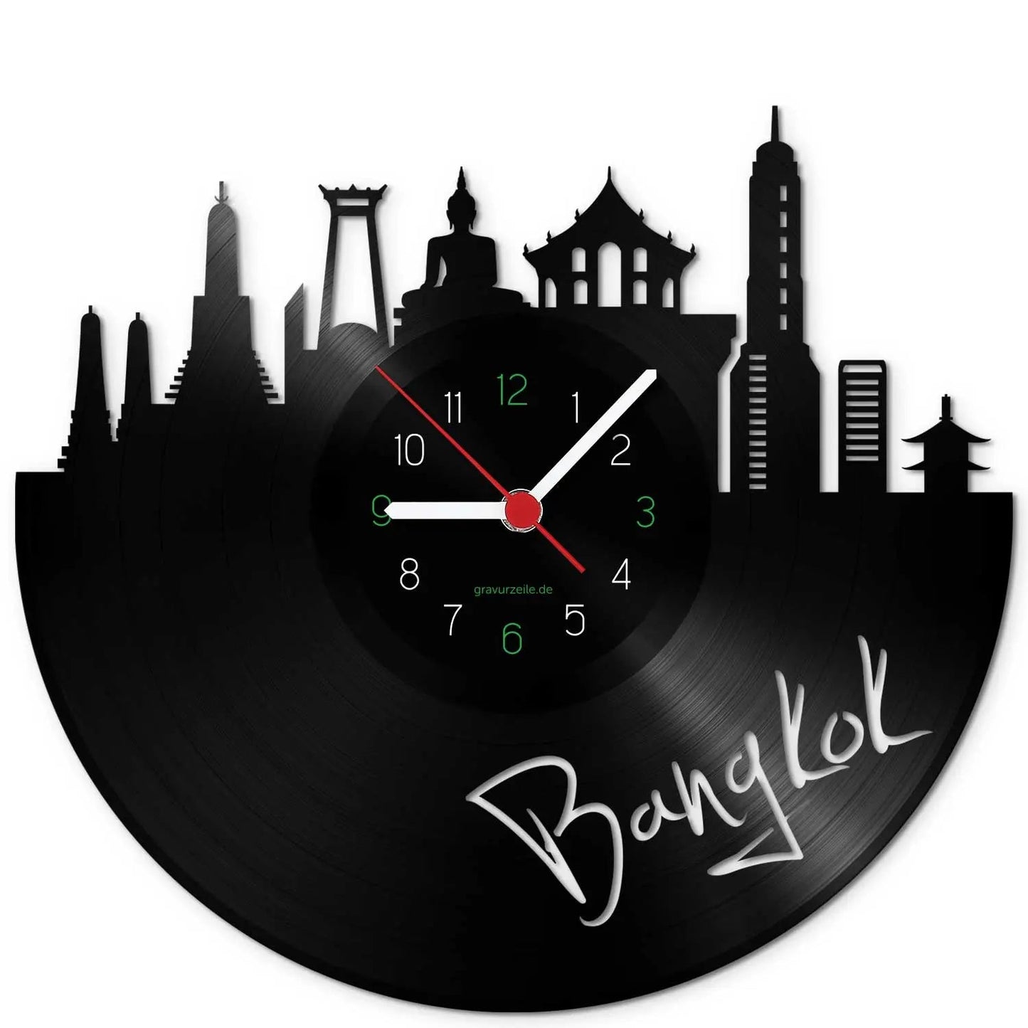 Wanduhr aus Vinyl Skyline Bangkok