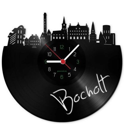 Wanduhr aus Vinyl Skyline Bocholt