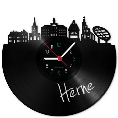 Wanduhr aus Vinyl Skyline Herne