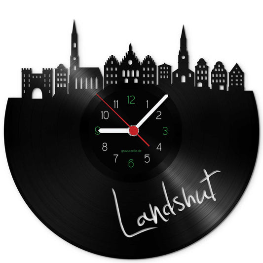 Wanduhr aus Vinyl Skyline Landshut