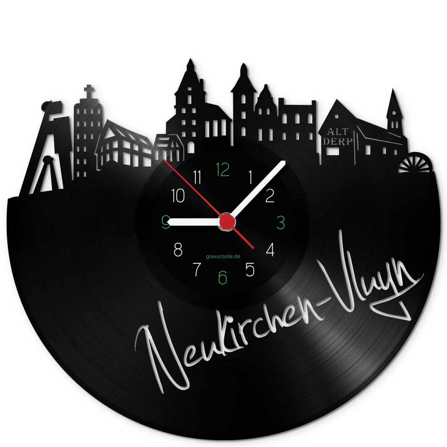 Wanduhr aus Vinyl Skyline Neukirchen-Vluyn