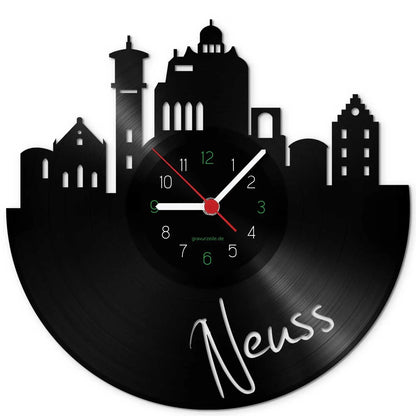 Wanduhr aus Vinyl Skyline Neuss