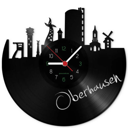 Wanduhr aus Vinyl Skyline Oberhausen