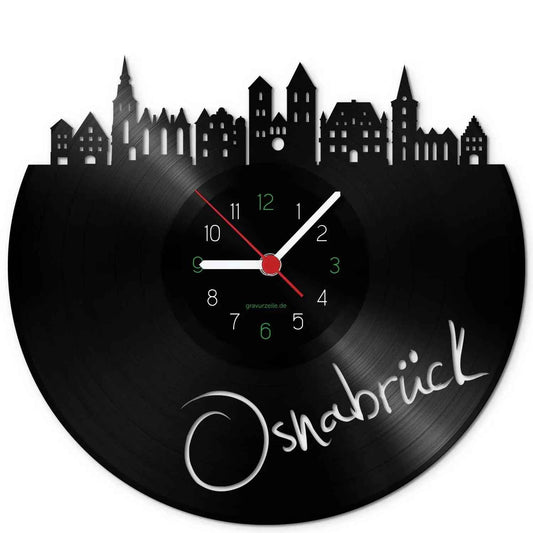 Wanduhr aus Vinyl Skyline Osnabrück