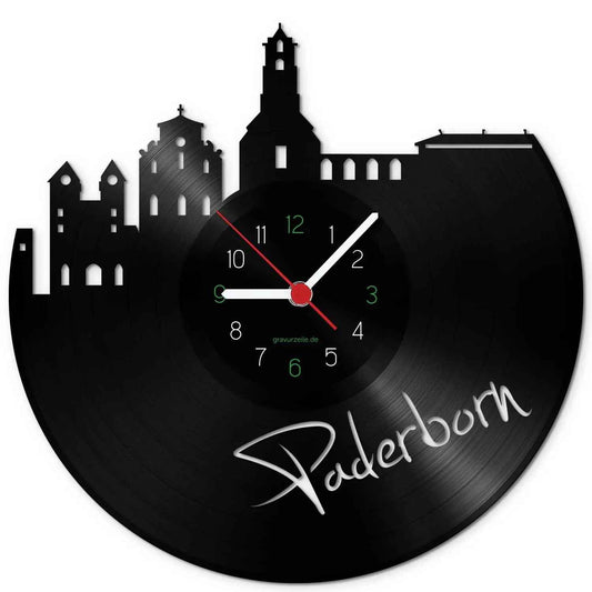 Wanduhr aus Vinyl Skyline Paderborn
